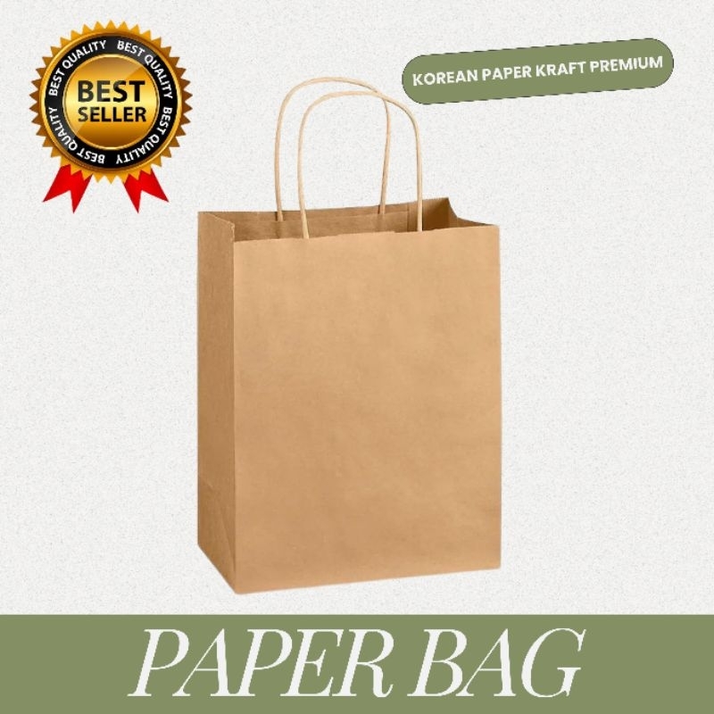 

PAPER BAG POLOS KRAFT PAPER 25X20X8CM