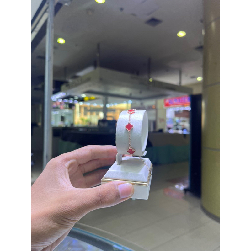 gelang tangan model fanclip gelang rose gold gelang emas 750%(17k)