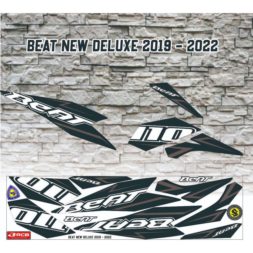 STRIPING DELUXE BEAT NEW ISS CBS MOTIF STIKER BEAT DELUXE 110 VARIASI