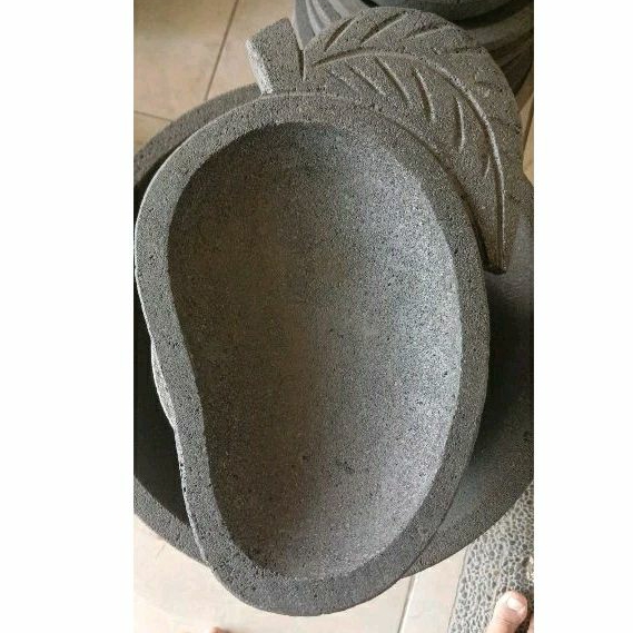 Cobek batu asli karakter mangga