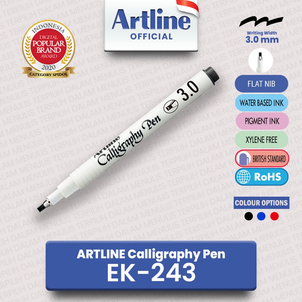 

ARTLINE Ballpoint Pulpen Calligraphy Kaligrafi Lettering Pen 3 mm EK-243