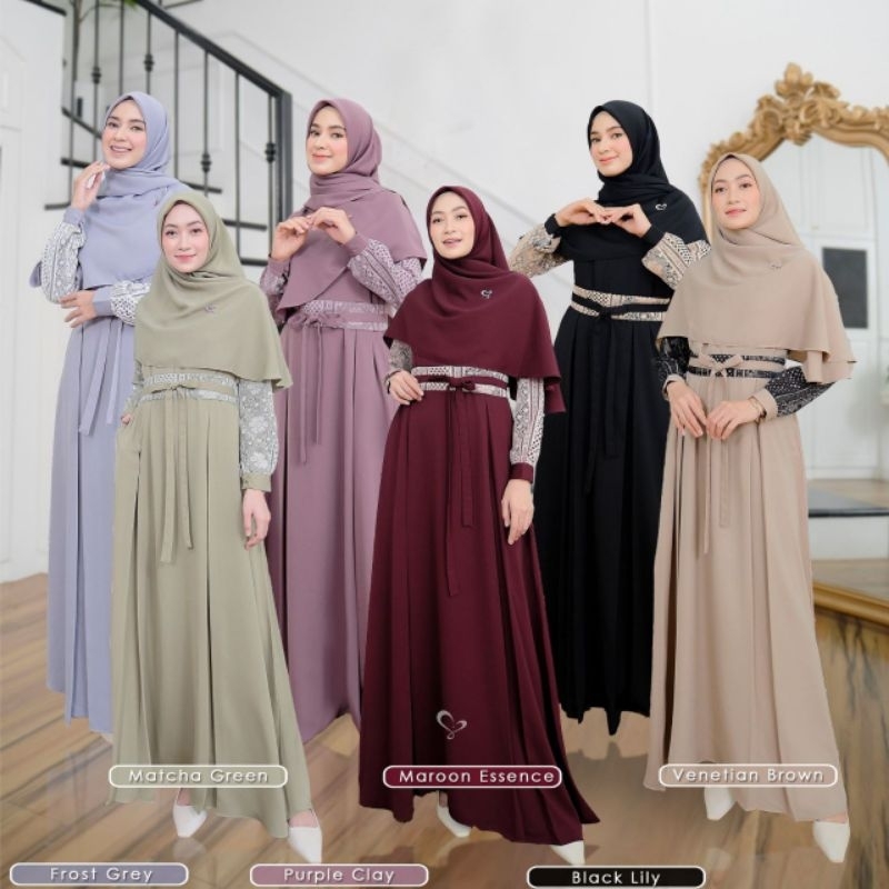 Moslem Ori Gamis Busui Friendly Raina Dress Reborn By Salvina (Open PO Ready Jan 2024)