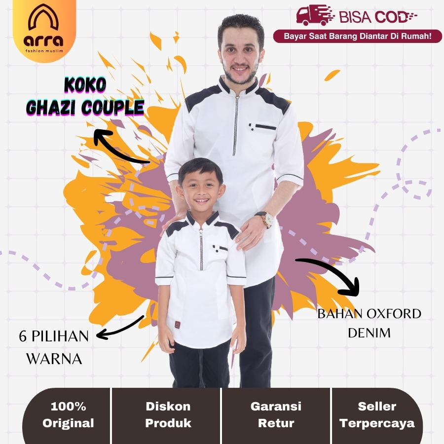 Baju Koko Couple Ayah Dan Anak Series Ghazi Arra