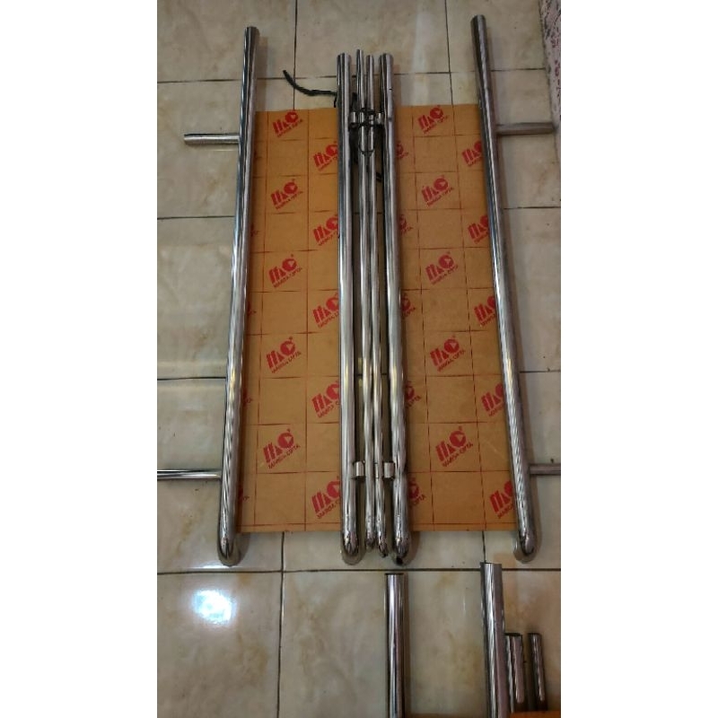 Bemper Samping traga kanan kiri model stainless dan mika bening tebal
