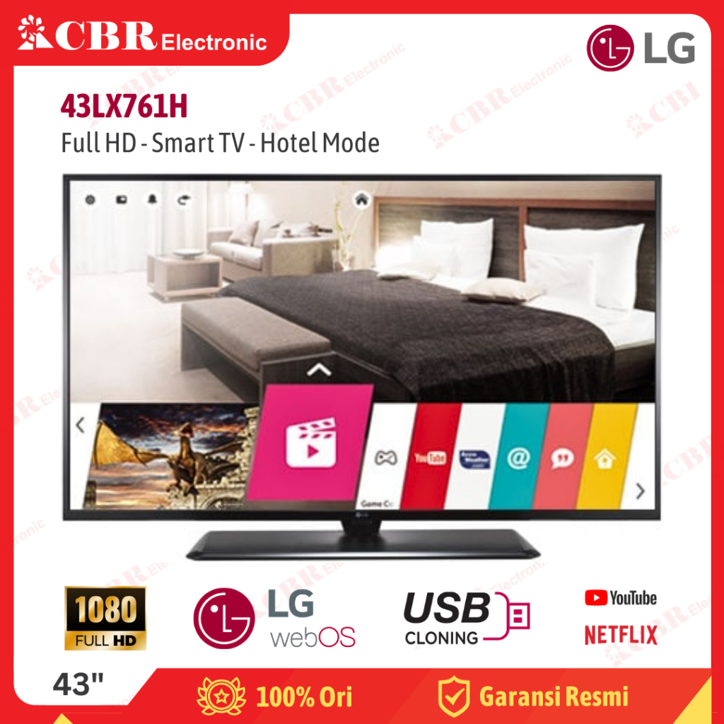 TV LG 43 Inch LED 43LX761H (Hotel Mode-Smart TV)