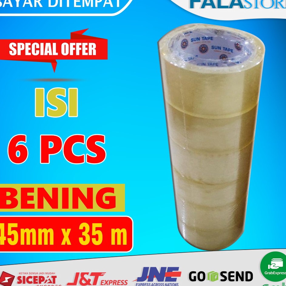 

Stok terbatas - LAKBAN SOLASI ISOLASI COKLAT BENING MURAH 2 inch 4,5cm x 35m MERK MEREK STAR TAPE