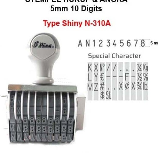 

Promo Stempel Shiny N-310A N310A (Huruf and Angka 10 digit)