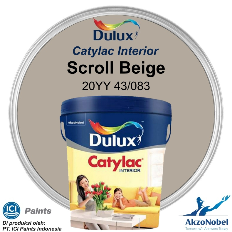 CAT DULUX CATYLAC INTERIOR 5 KG - SCROLL BEIGE 20YY 43/083