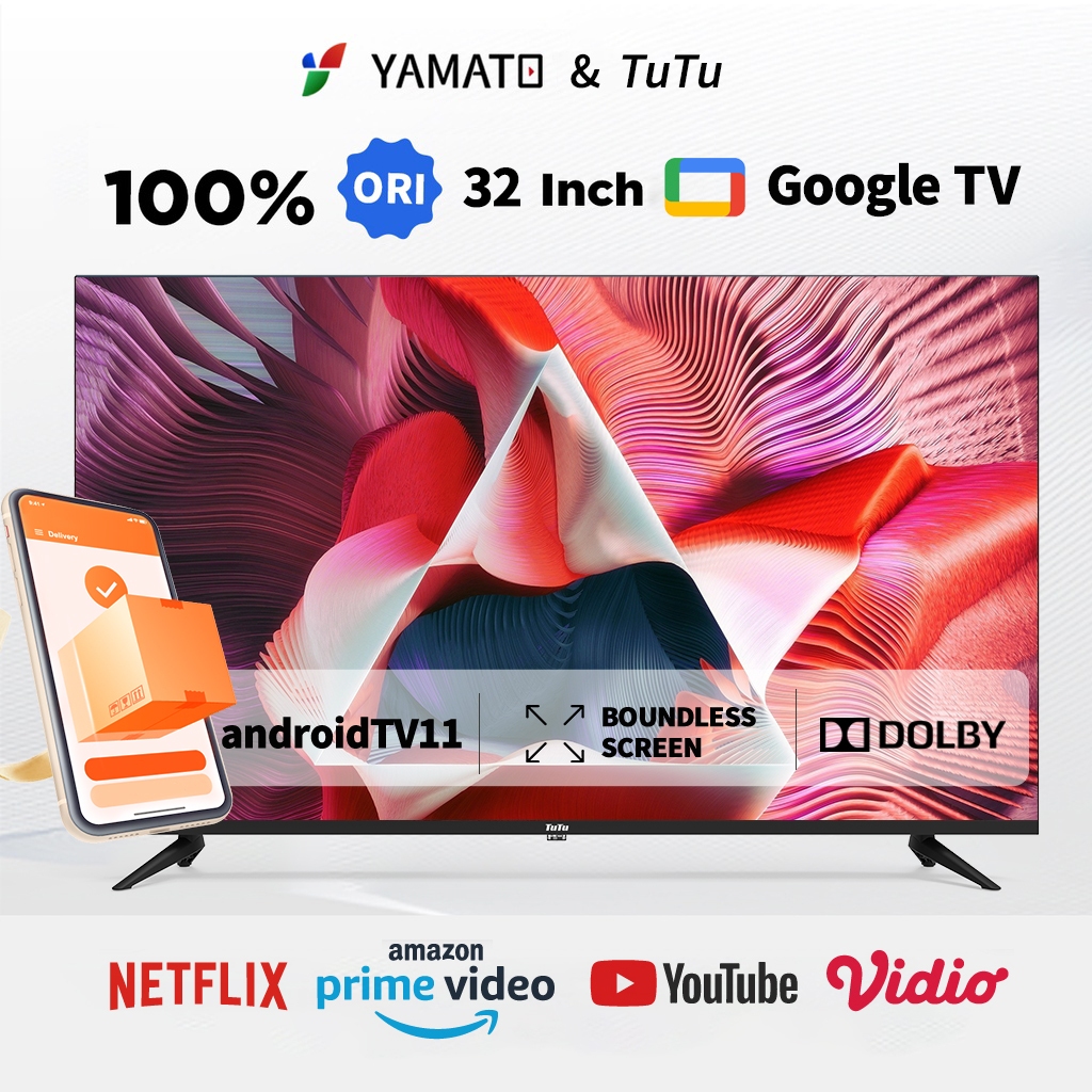 tutu 32 inch LED TV  digital 32 inch smart tv  android 32 inch Google TV Dolby Audio tv led