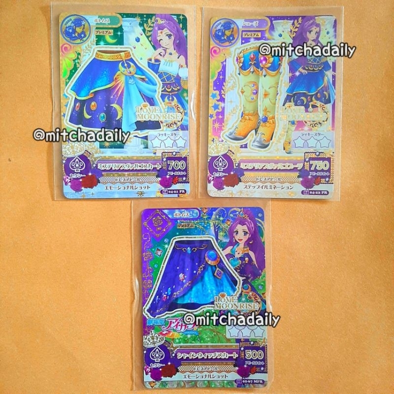 Kartu Aikatsu Premium Jepang Mizuki Love Moonrise Shine Witch Mysterious Virgo Satuan