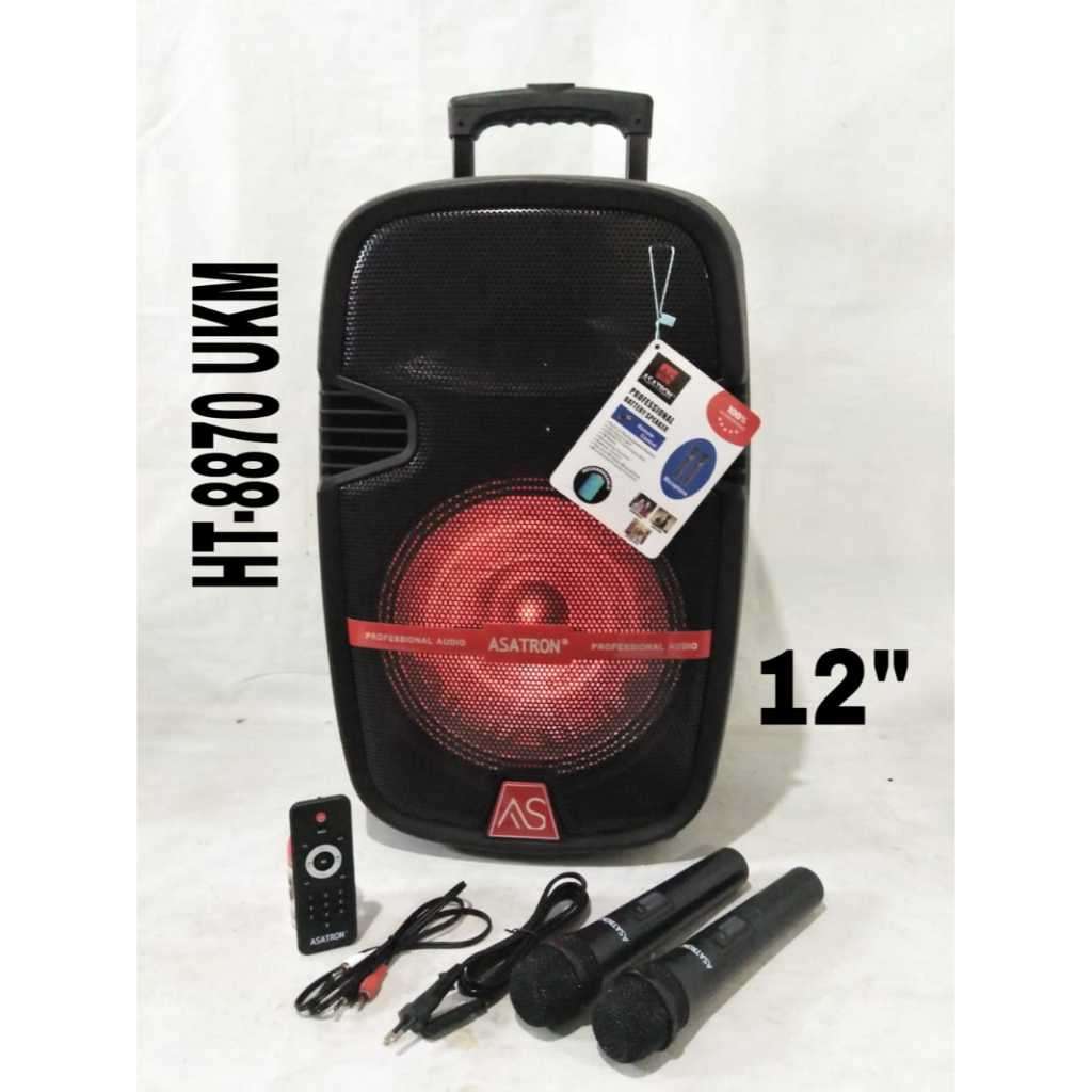 Speaker Bluetooth Asatron 12 inch HT-8870/Speaker Aktif Portable Meeting Bluetooth/Speaker Karaoke B
