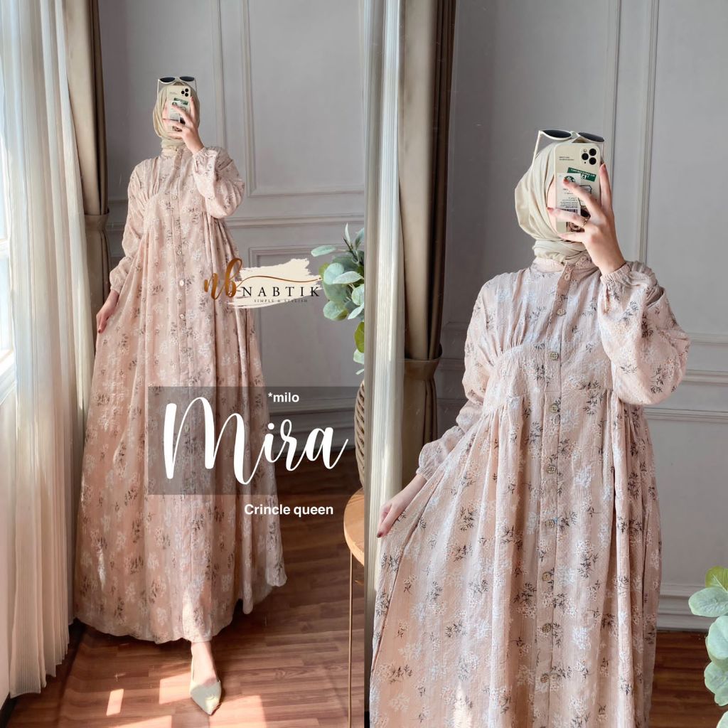 Dress Muslim Gamis NADHERA/MIRA ORI NABTIK