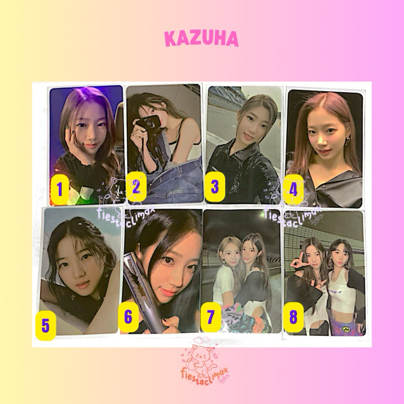 (OFFICIAL) Kazuha Photocard PC lLE SSERAFIM Izone Ktown benefit fearnot zone pob Sakura Chaewon Yunj