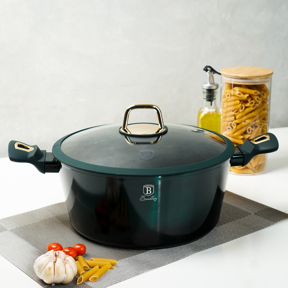 Berlinger Haus Casserole with lid 28 cm Emerald Collection