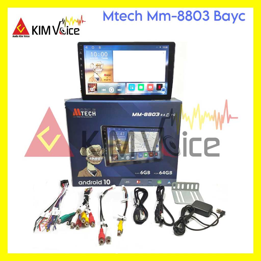 Head unit Android Mtech MM-8803 Bayc RAM 6/64GB 9 inch 10 inch