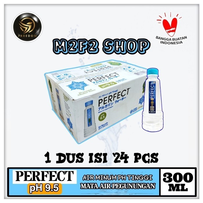 

Air Mineral Water Perfect Alkaline pH9.5 Botol Pet - 300 ml Kemasan Karton (Khusus Bulebird/Gosend/Grab)