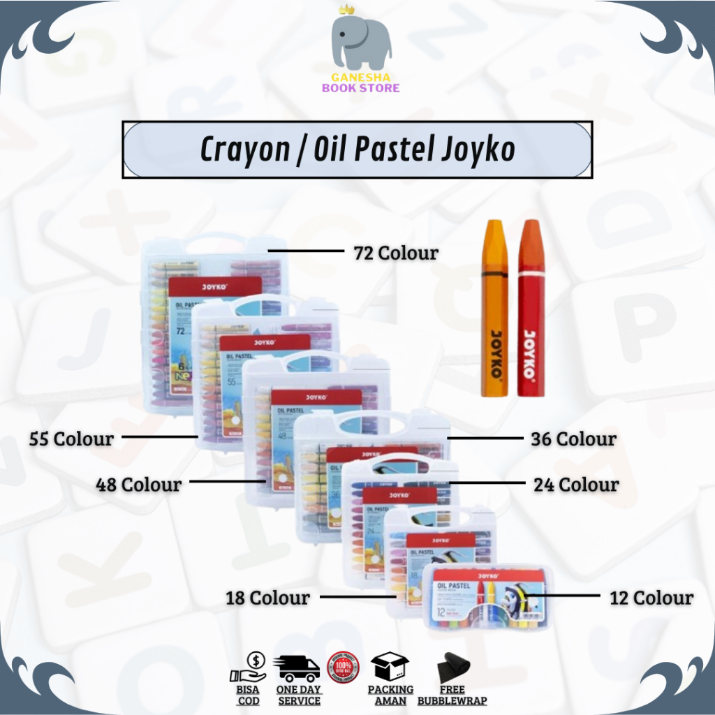 

Oil Pastel Krayon Minyak Crayon Joyko Titi 12 W - 72 W