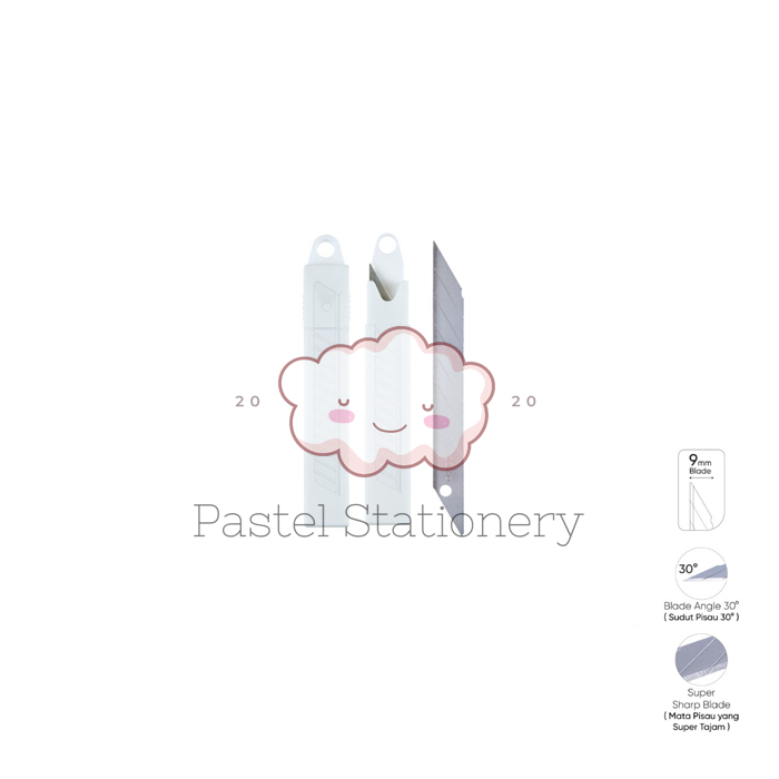 

Cutter Blade 30 Derajat Joyko A-100PT - Refill Pisau Cuter Kecil Tajam A-100 Isi 5 Buah