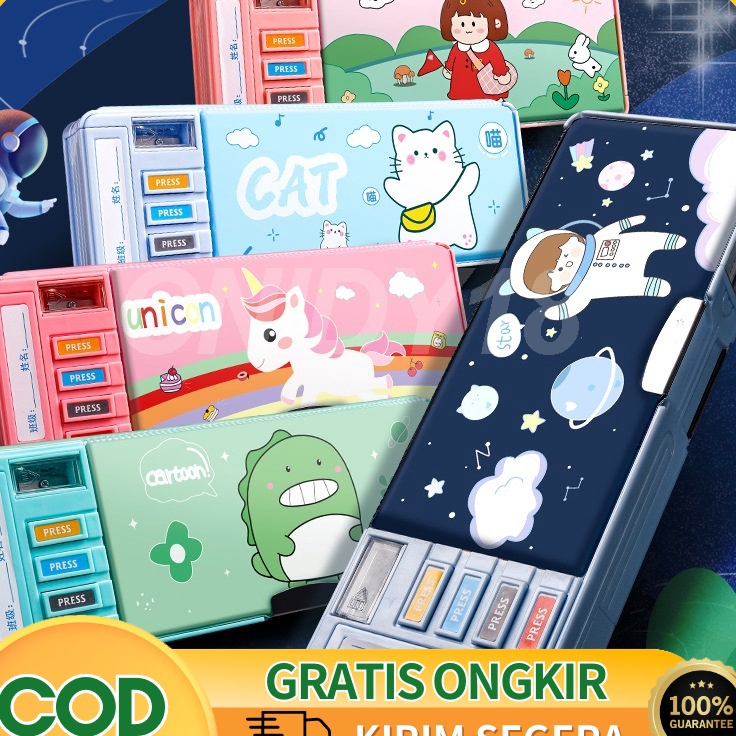 

Baru Tempat Pensil Multifungsi Motif Unicorn / Dinosaurus / Astronot Untuk Anak Best Produk