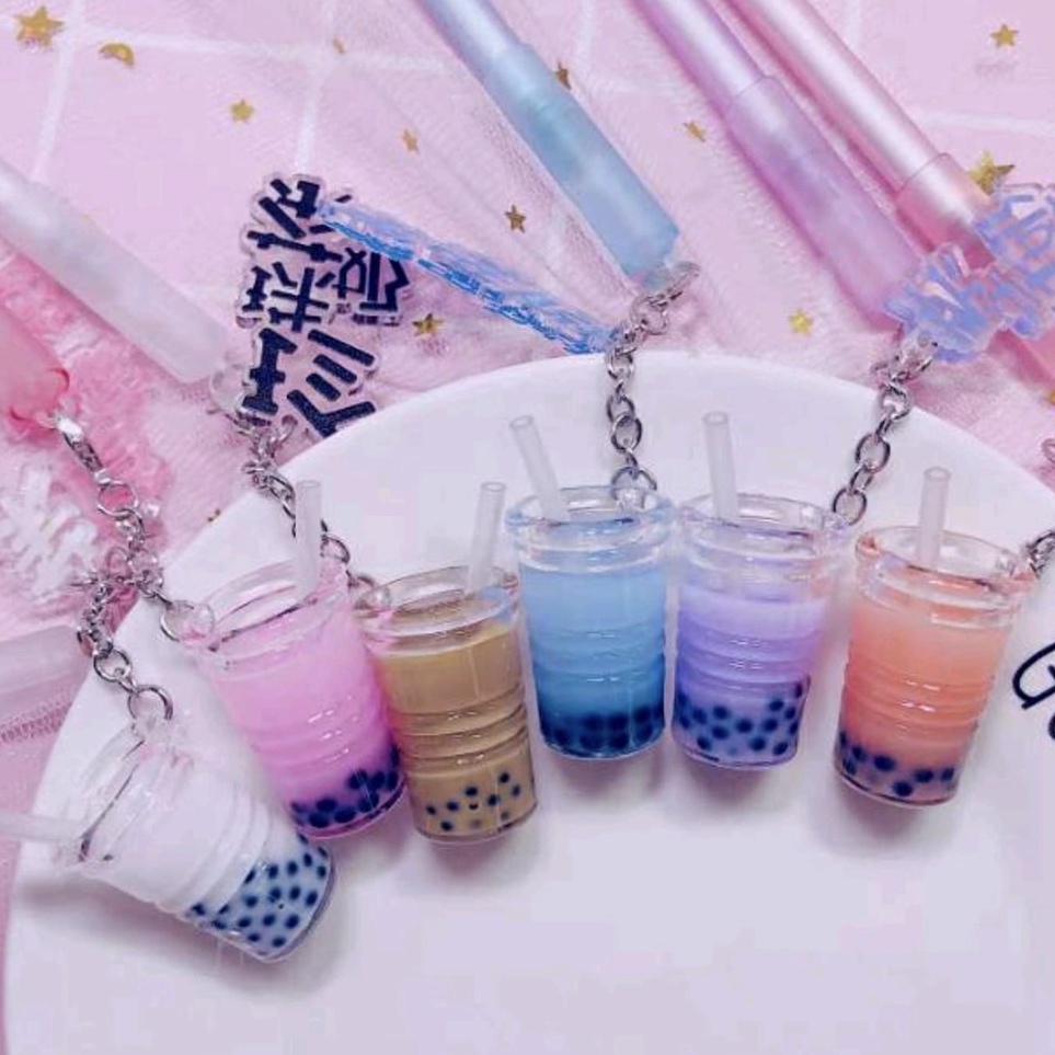 

Readystock (12PC) PEN GEL gantung MINUMAN BOBA/JEL PENA BOBA BUBBLE