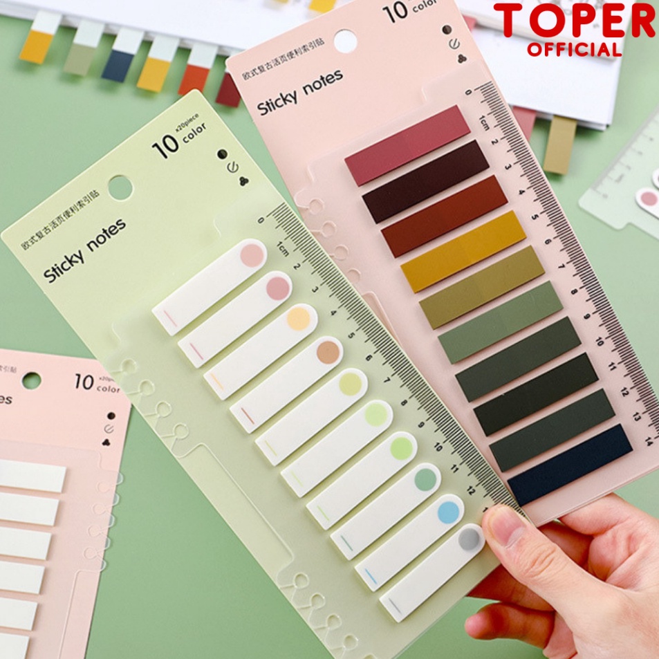 

Produk TOPER 200 Lembar Sticky Notes Penanda Buku Warna Neon Macaroon Soft Pastel Stick Note Kecil Lucu Estetik Aesthetic Terbaru