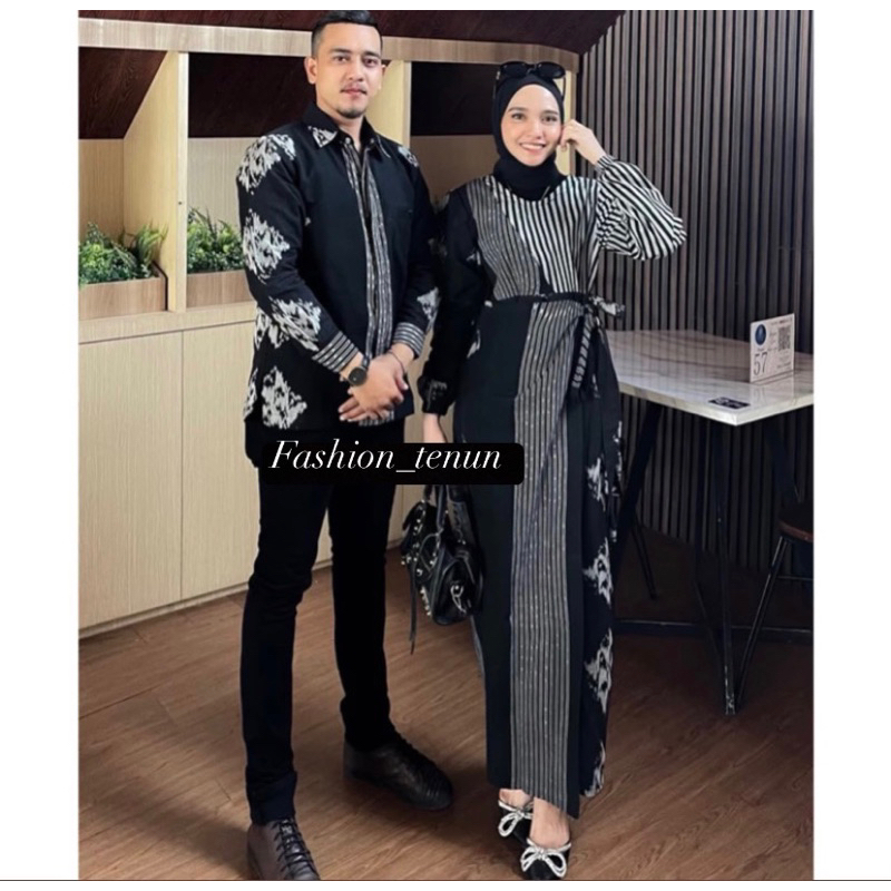 SET COUPLE TENUN RALINE DRESS KEMEJA