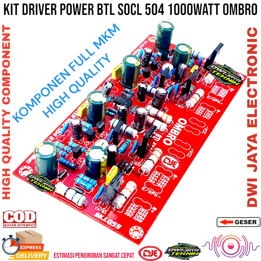 Kit Driver Power BTL 504 1000WATT OMBRO Komponen FulL MKM