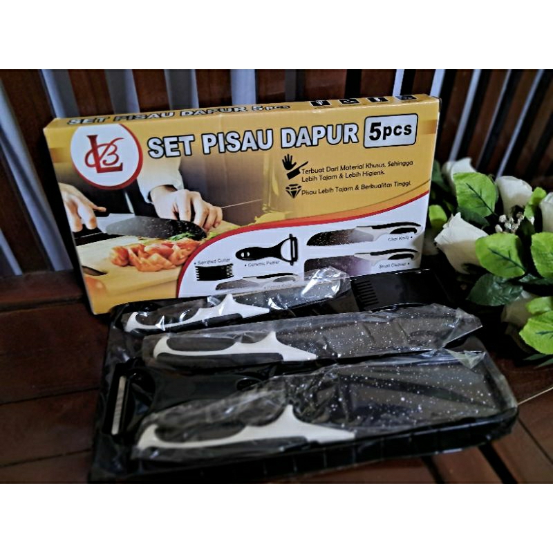set 5 pcs pisau dapur