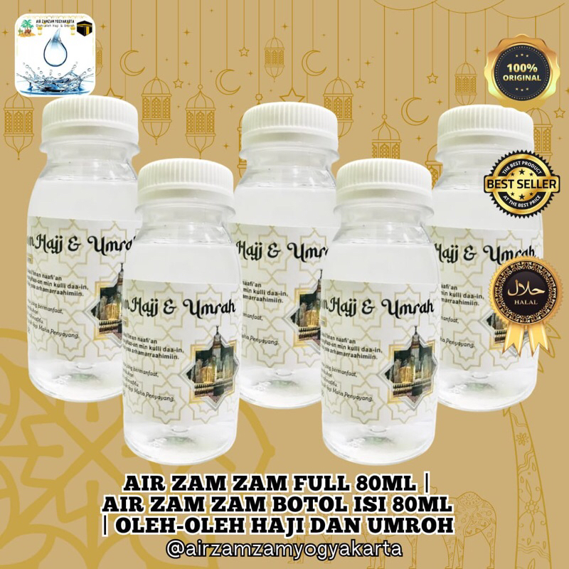 

Air zam zam botol kecil isi 80ml | Air zam zam 80ml asli Original 100% | Oleh-oleh Haji dan Umroh