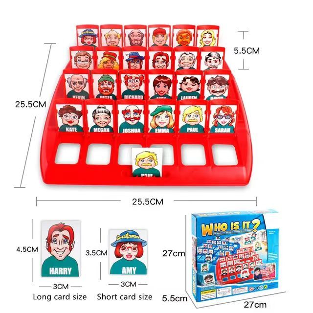 Mainan Anak Tebak Gambar Board Game Who is it / Mainan Tebakan Gambar