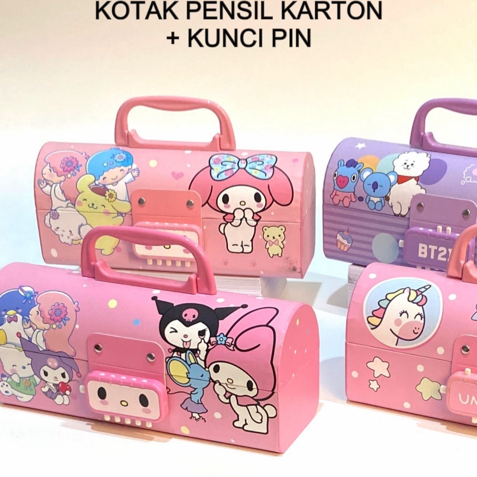 

Harga Promo Kotak Pensil Karton+Kunci Pin/Tempat Pensil/Pensil Case Locker