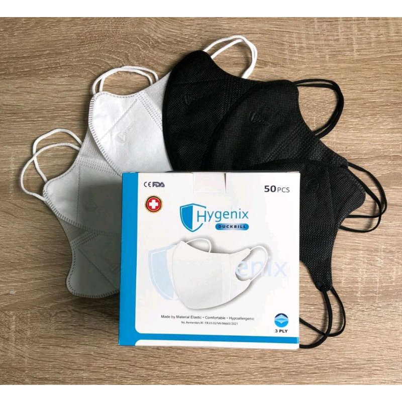 masker hygenix duckbill  50pcs