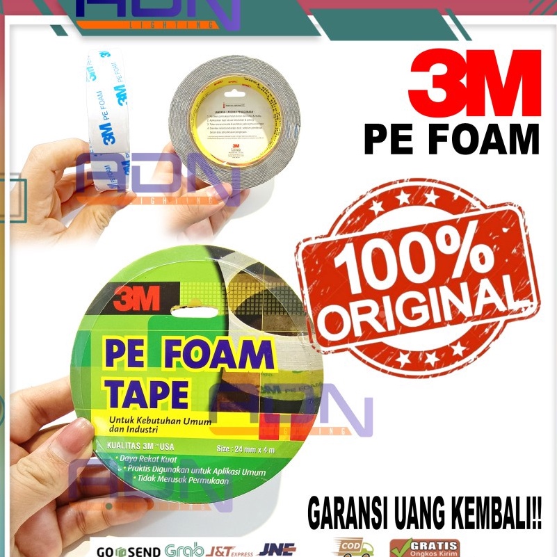 

Kode ANL933 ADN.in 3M Double Tape PE Foam 1600TG 24 mm x 4mtr ORIGINAL ASLI USA