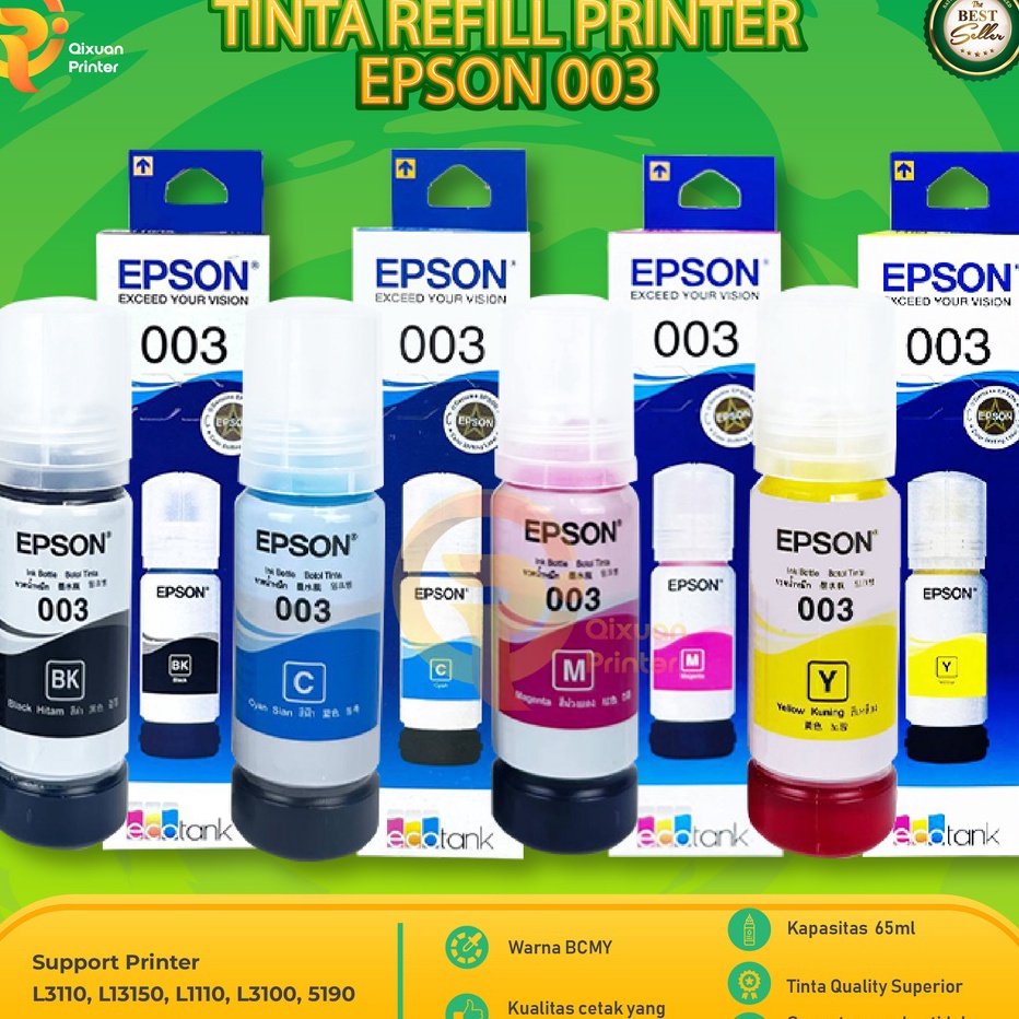 Terbaru Tinta Epson 003 Isi Ulang Printer L1110 L5190 L3150 L3110 L3101