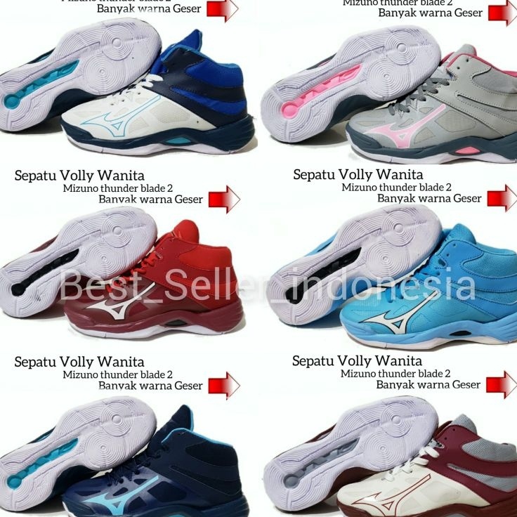 Ready Stock Sepatu Mizuno Thunder Blade 2 Sepatu Olaraga Volly Wanita Sepatu Mizuno Thunder Blade 3 