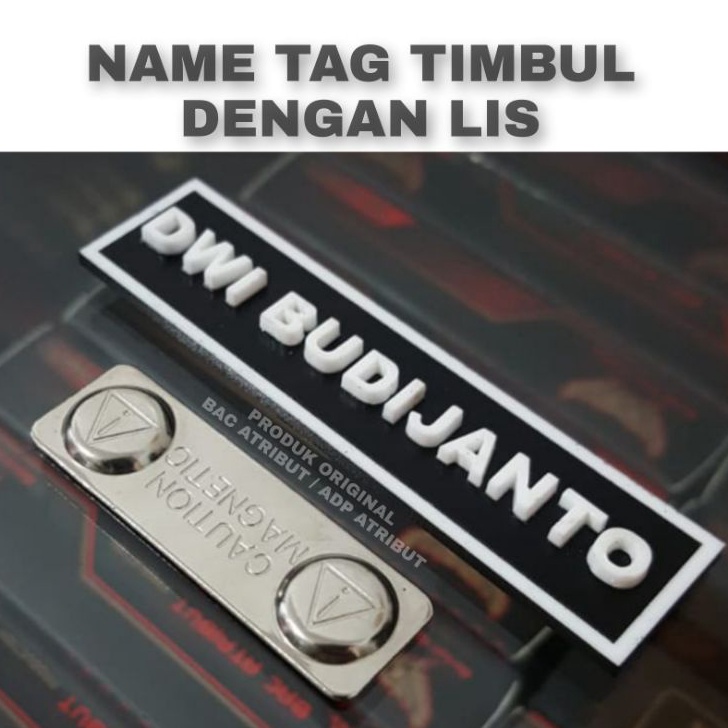 

Best Papan Nama - Name Tag dada Huruf timbul super premium