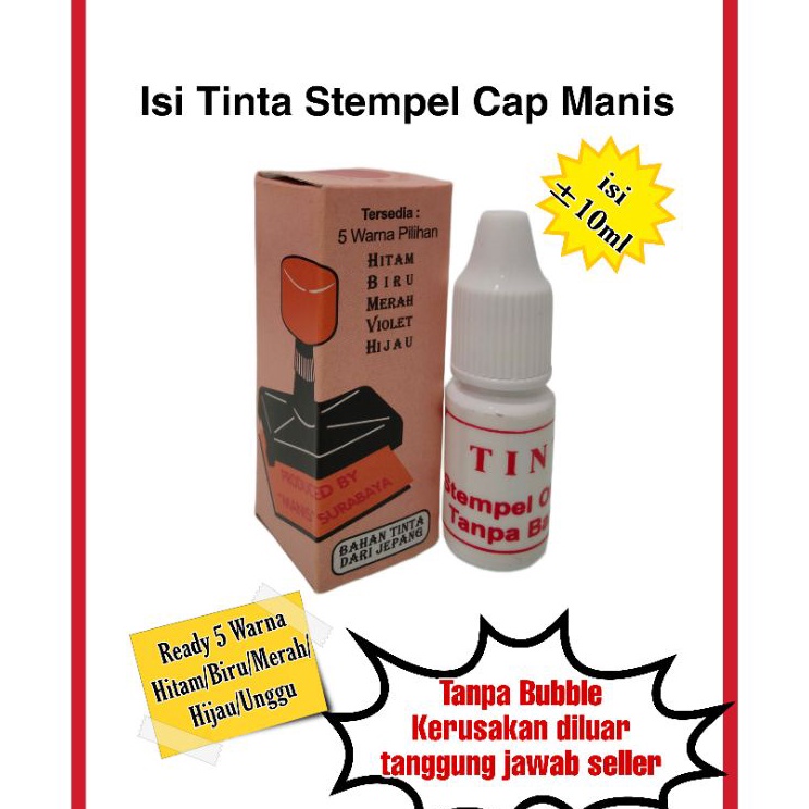 

Terbaru ISI ULANG TINTA CAP STAMPEL OTOMATIS MANIS/ REFILL STAMP INK