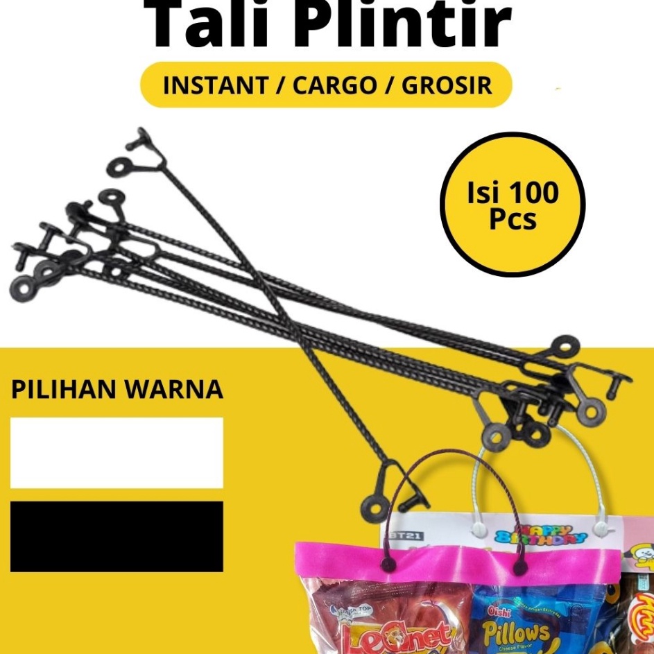 

Ready TALI PLINTIR PEGANGAN UNTUK PLASTIK POUCH 100% INDONESIA Souvenir Tali Hitam Putih Untuk snack Camilan Panjang JINJING