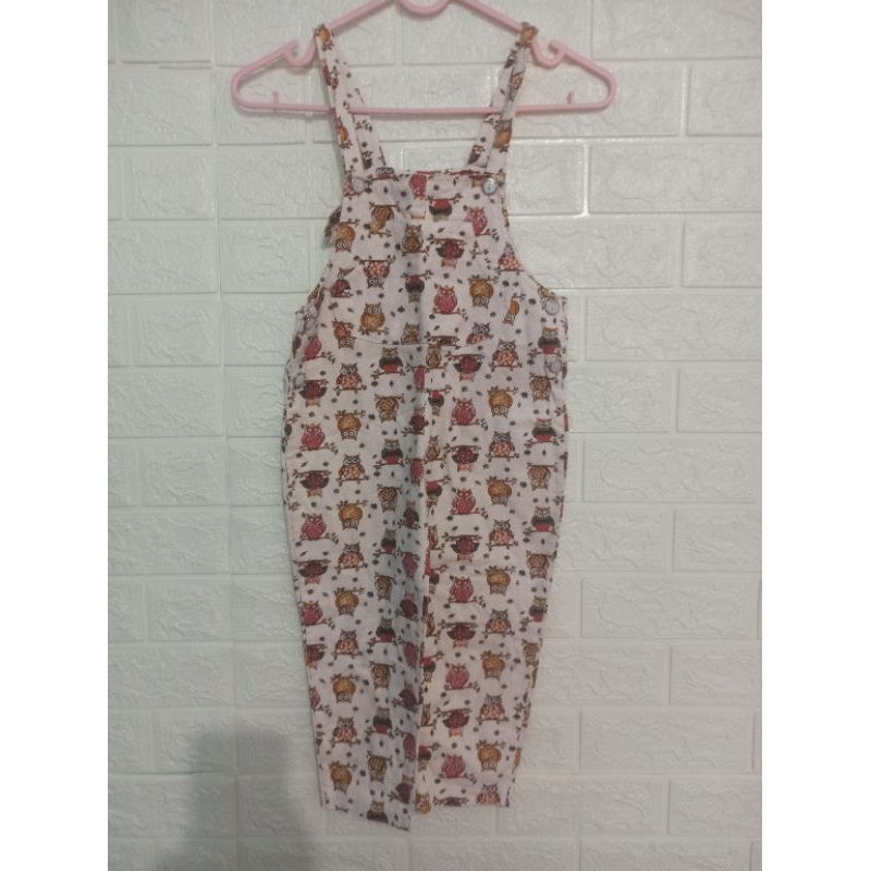 preloved baju overall anak owl baju jumpsuit anak
