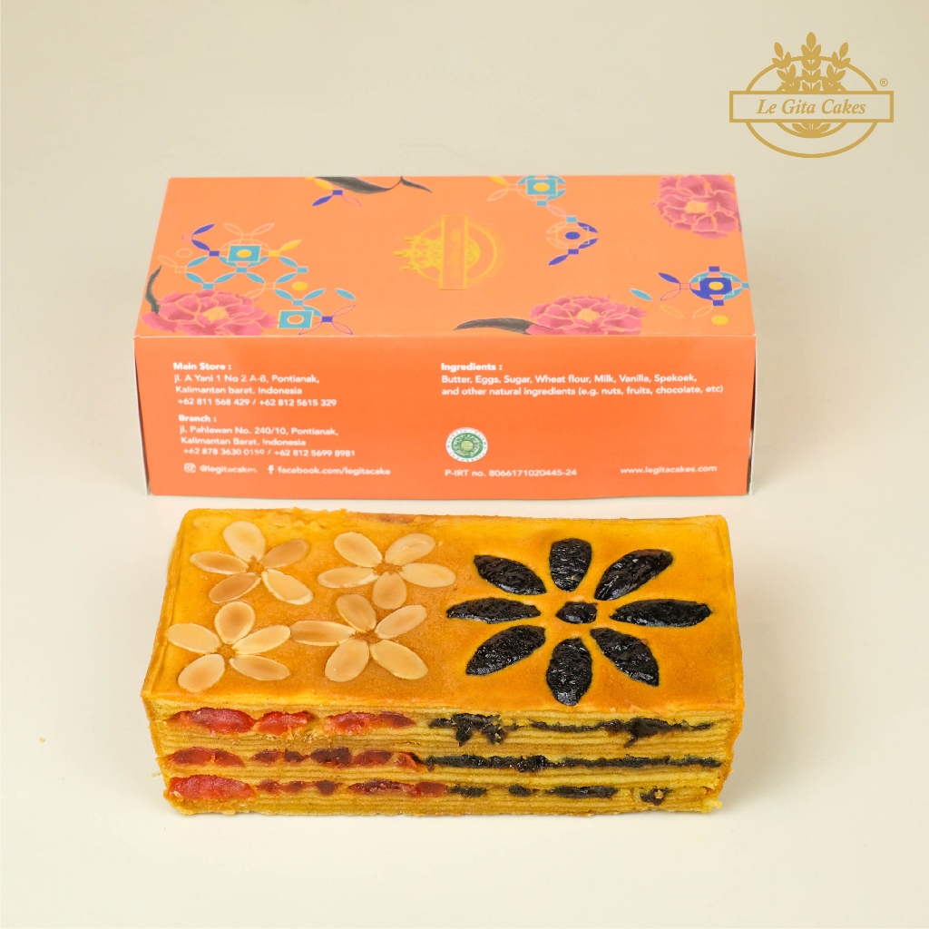 

LeGita Cakes Lapis Mix 2 Rasa 1/2 Box Premium Khas Pontianak