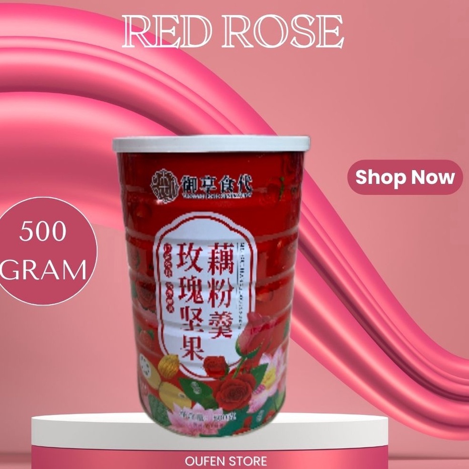 

TIPE XCL770 Ou Fen Lotus root powder bubuk akar teratai VARIAN RED ROSE COLLAGEN makanan sarapan diet sehat 500g