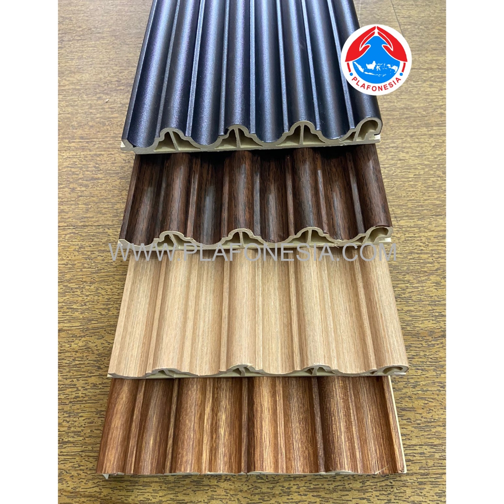 3D Wall Panel WPC Dekorasi Dinding Wall Panel Indoor Motif Kayu Crown