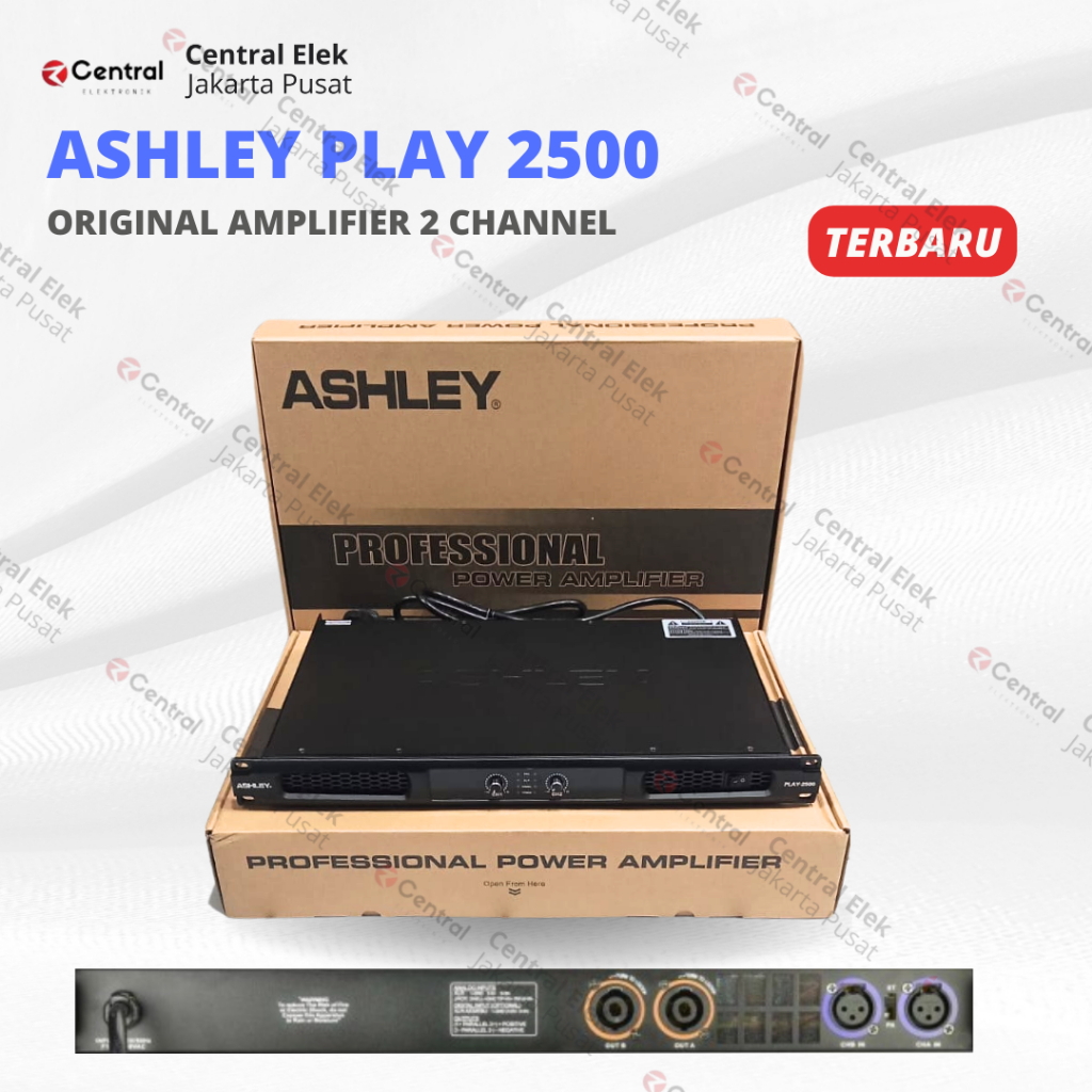 power amplifier ashley play 2500 / play2500 2 x 500 watt original
