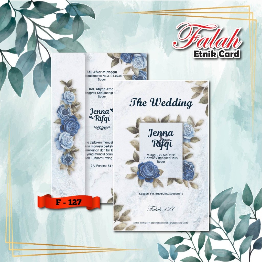 Blangko Undangan Falah 127 Kertas Kosong Murah|Blangko Undangan Murah|Blangko Kosong |Blangko Undang