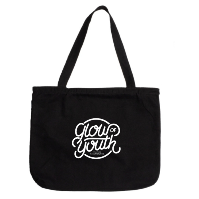 VOLKVOX Totebag Glow of Youth Black - Totebag Kanvas Resleting