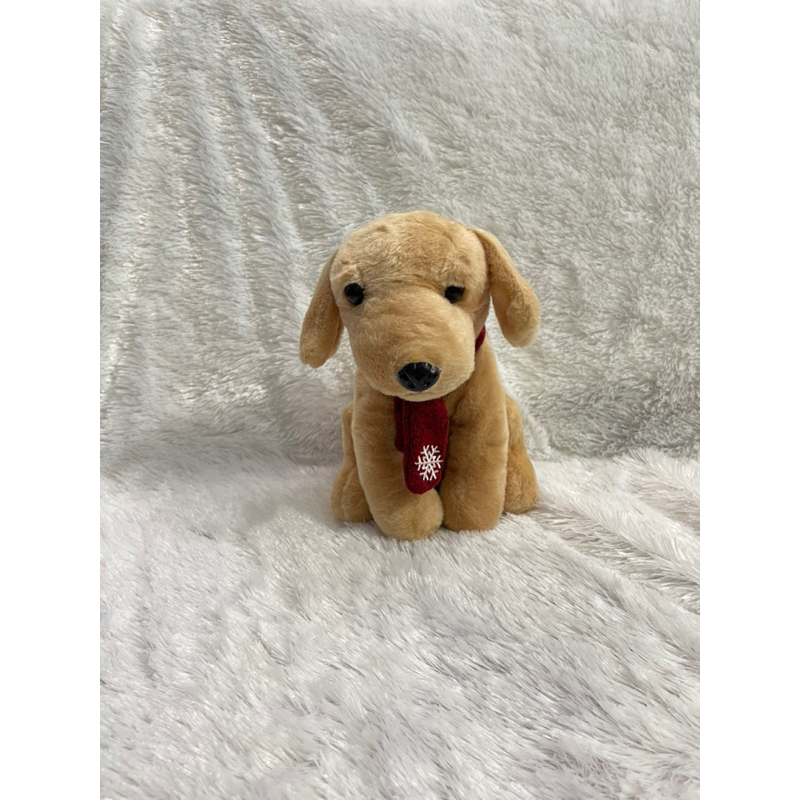 boneka anjing syal/boneka anjing lucu/boneka gukguk/anjing boneka/boneka natal/dog plush/dog winter 