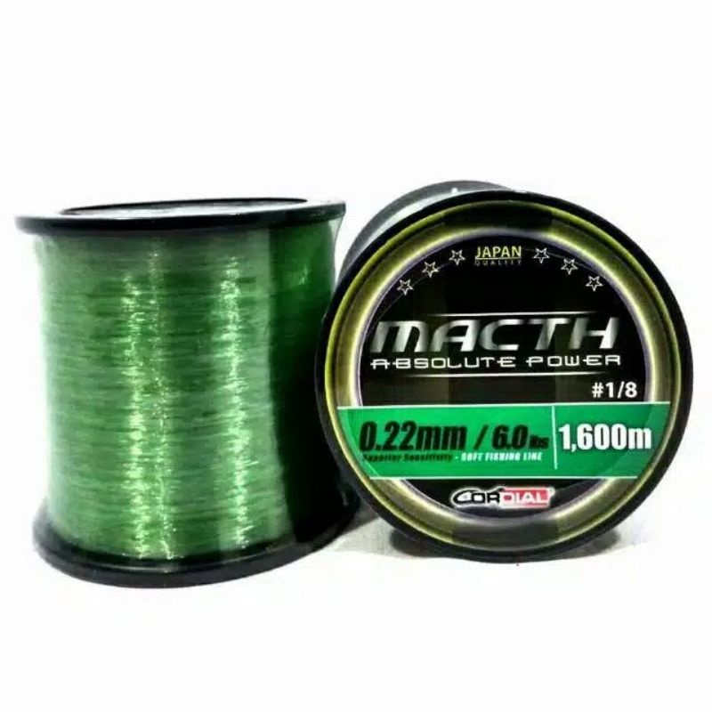 Senar Cordial Match | 1/8 Spool | Senar Monofilament | Sensitif | Lembut | Laut | Kolam | Sungai