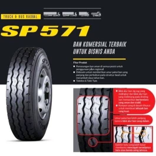 Ban Truck DUNLOP 11R22,5, Type SP571