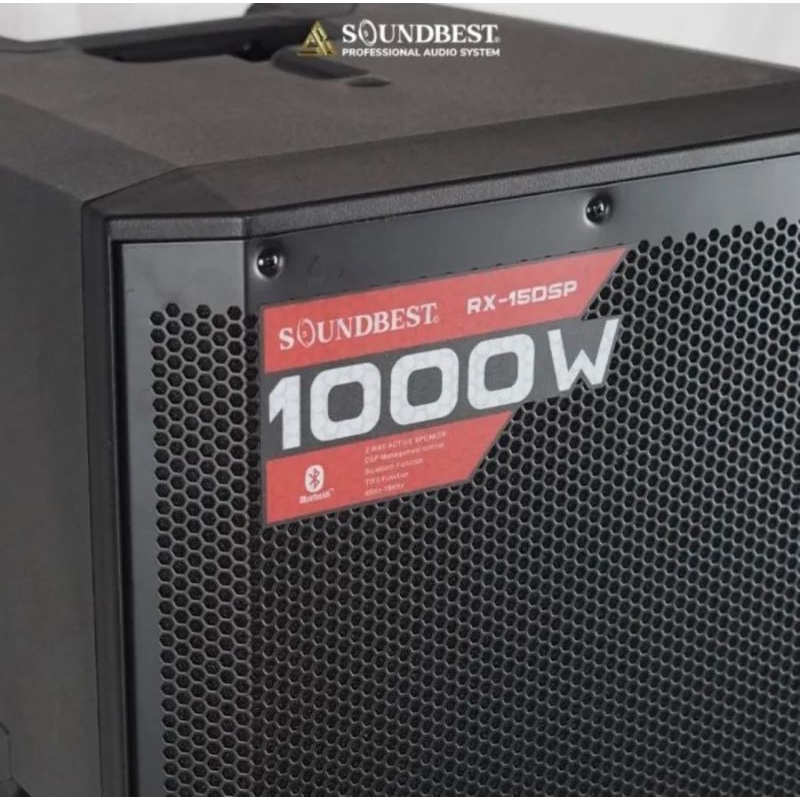(JUAL 1 BUAH) Speaker double Aktif 1000watt x2 Rx15Dsp 15 inch Soundbest Resmi