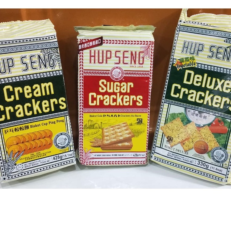 

HUPSENG Cream Crackers / Sugar Crackers / Deluxe Crackers / HUP SENG biscuits